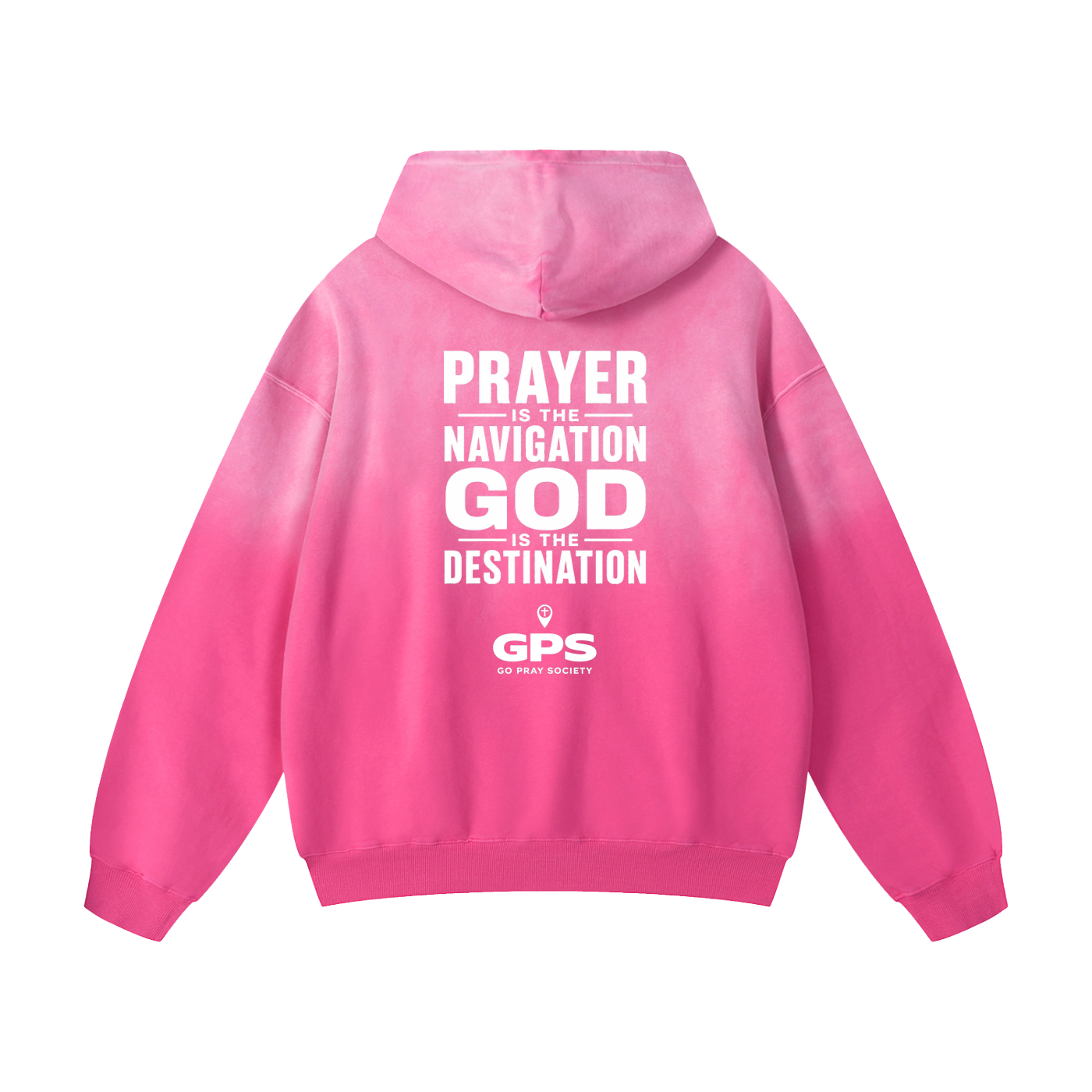 Prayer is the Navigation Sunfade Oversized Hoodie
