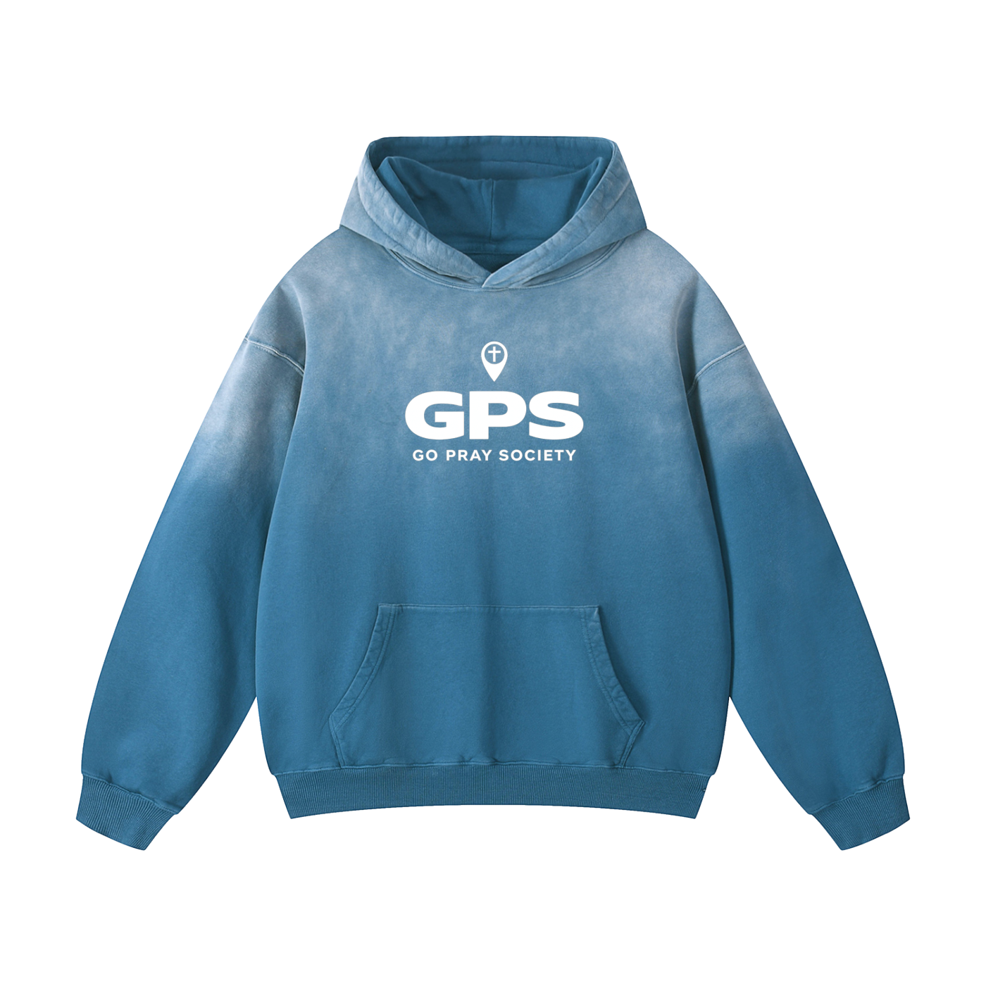 Prayer is the Navigation Sunfade Oversized Hoodie